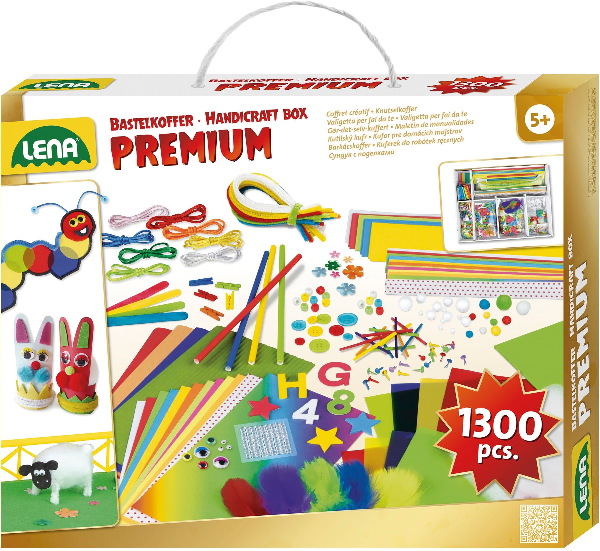 Lena Kreativset Bastelkoffer Premium | Mehrfarbig