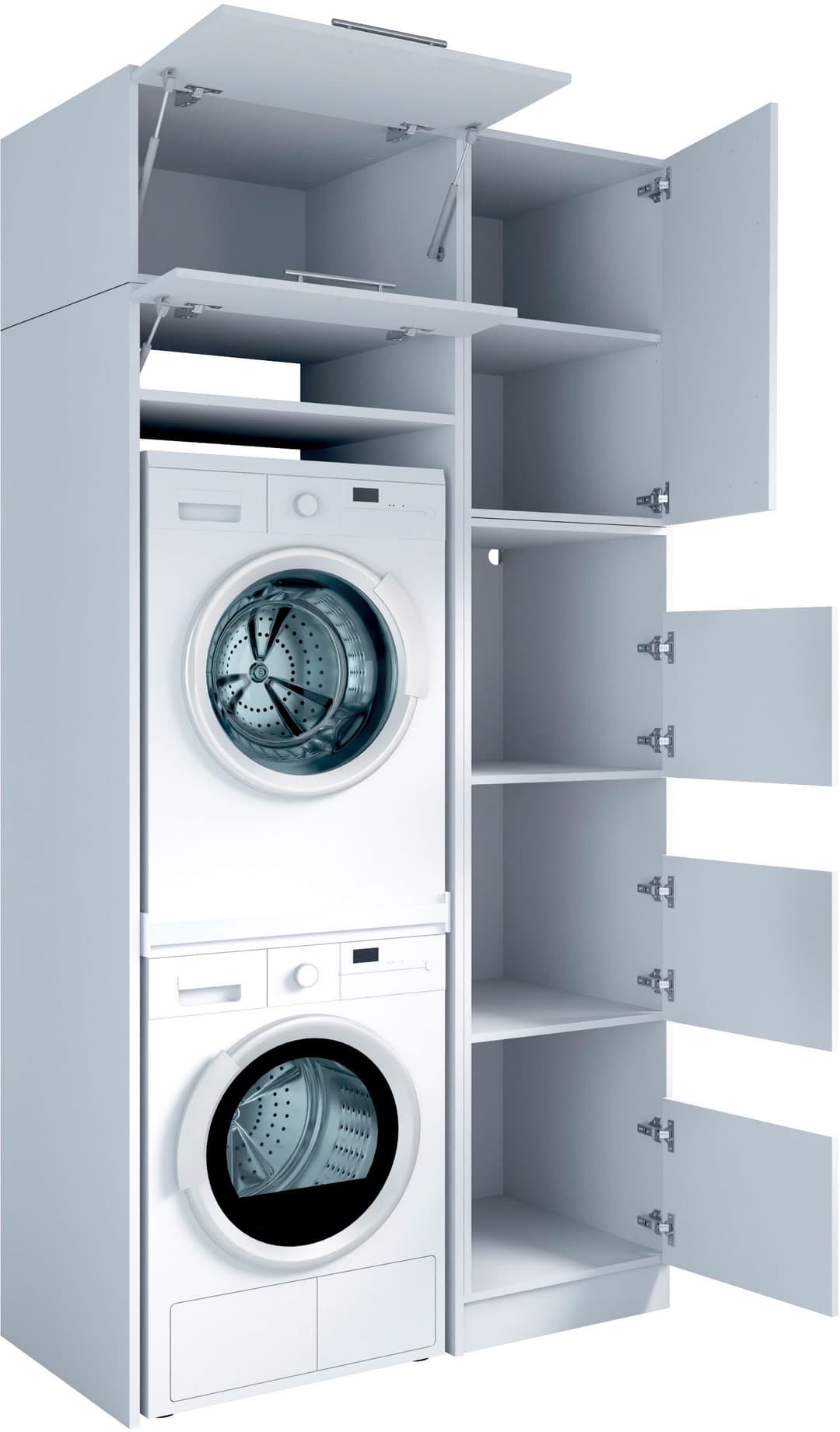 Laundreezy Mehrzweckschrank-Set | Weiß