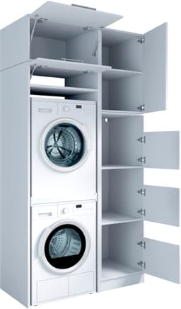 Laundreezy Mehrzweckschrank-Set | Weiß