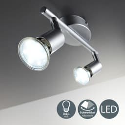 B.K.Licht LED Deckenleuchte | Silber
