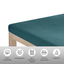 OTTO home Spannbettlaken Topper Basic | Blau