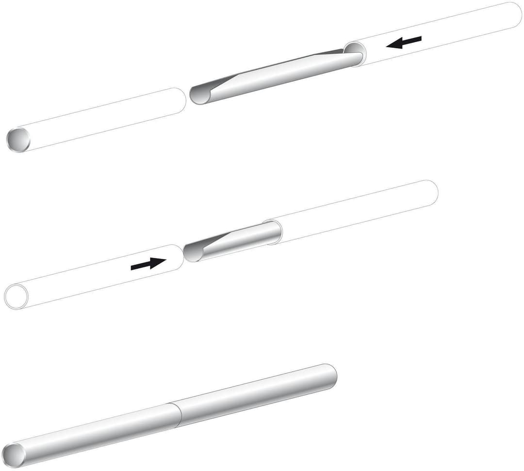 Liedeco Verbinder für Gardinenstangen | Silber