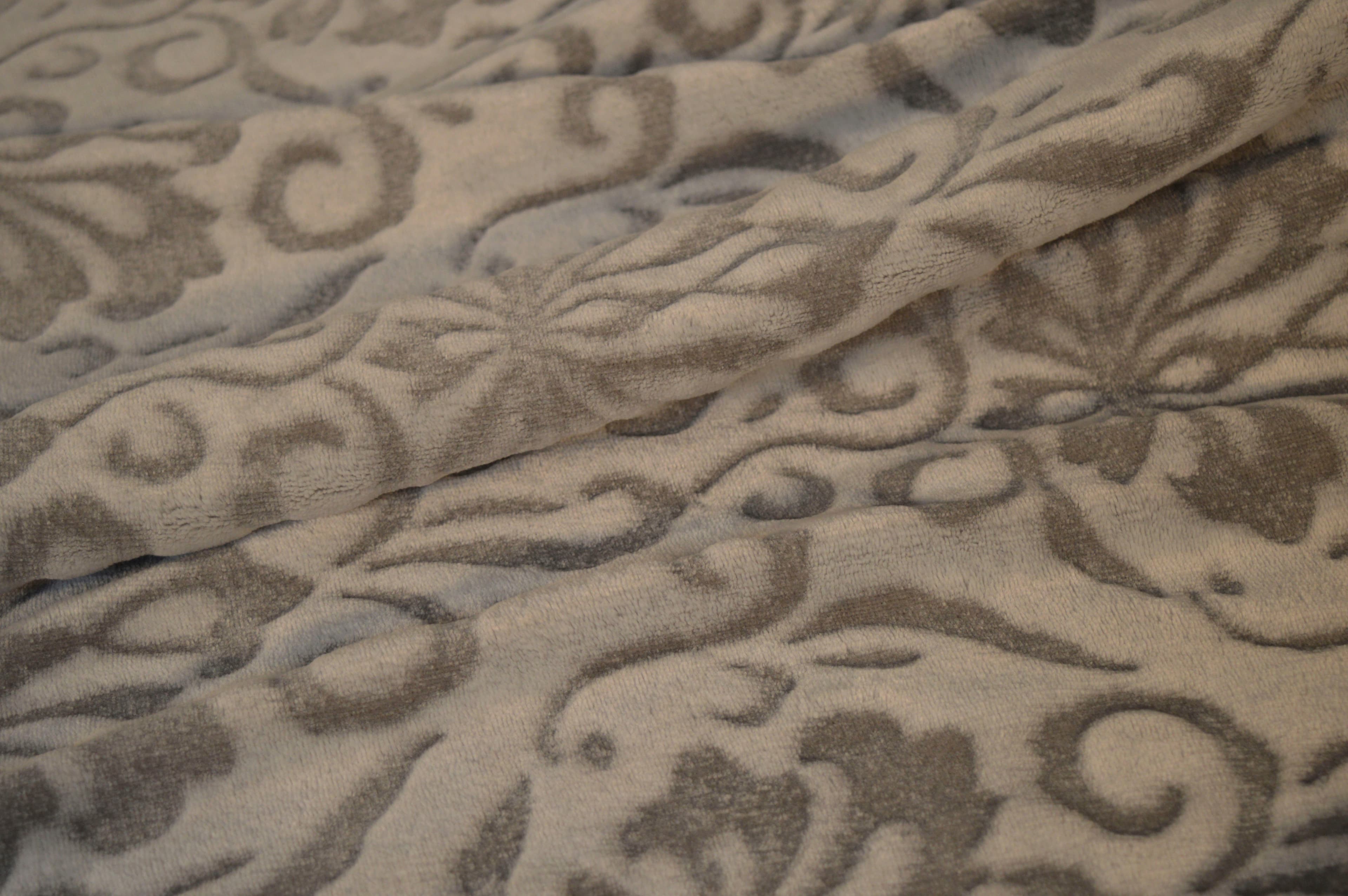 Wohndecke Kaschmirtouch Ornamente | Grau