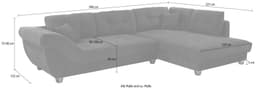 Jockenhöfer Gruppe Ecksofa Siena | Grau