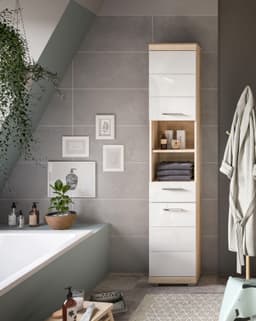 welltime Hochschrank SIENA | Holztöne