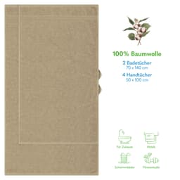 HAMMETEX Handtuch Set | Beige