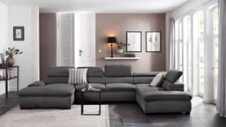 Home affaire Wohnlandschaft Alberto U-Form | Grau