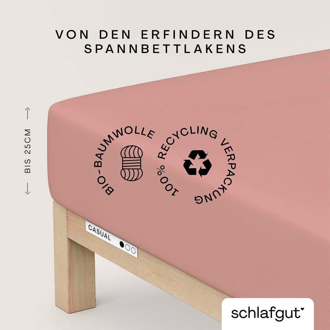 Schlafgut Spannbettlaken CASUAL | Lila