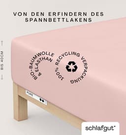 Schlafgut Spannbettlaken PURE BOXSPRING | Rosa