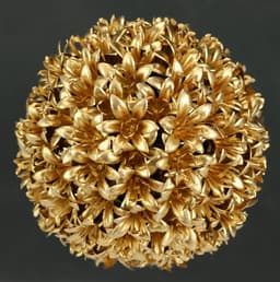 Kunstpflanze Deko-Kugel Buchs | Gold
