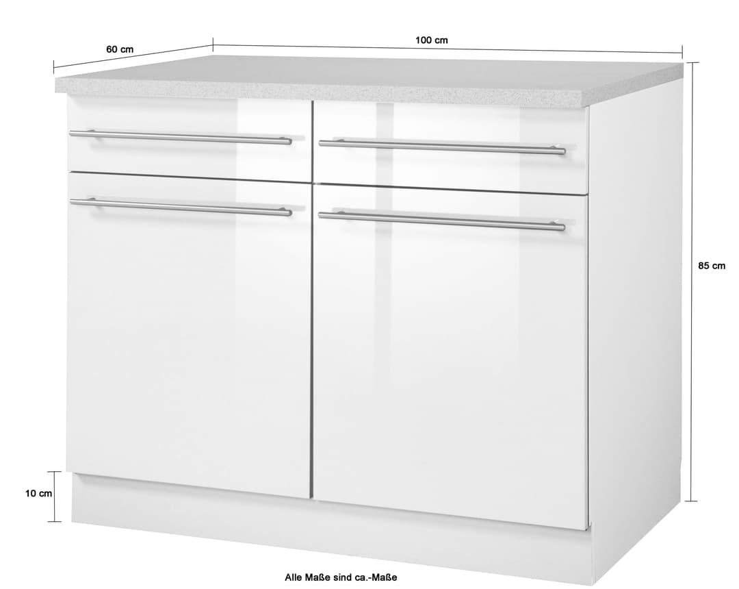 wiho Küchen Unterschrank Chicago | Beige