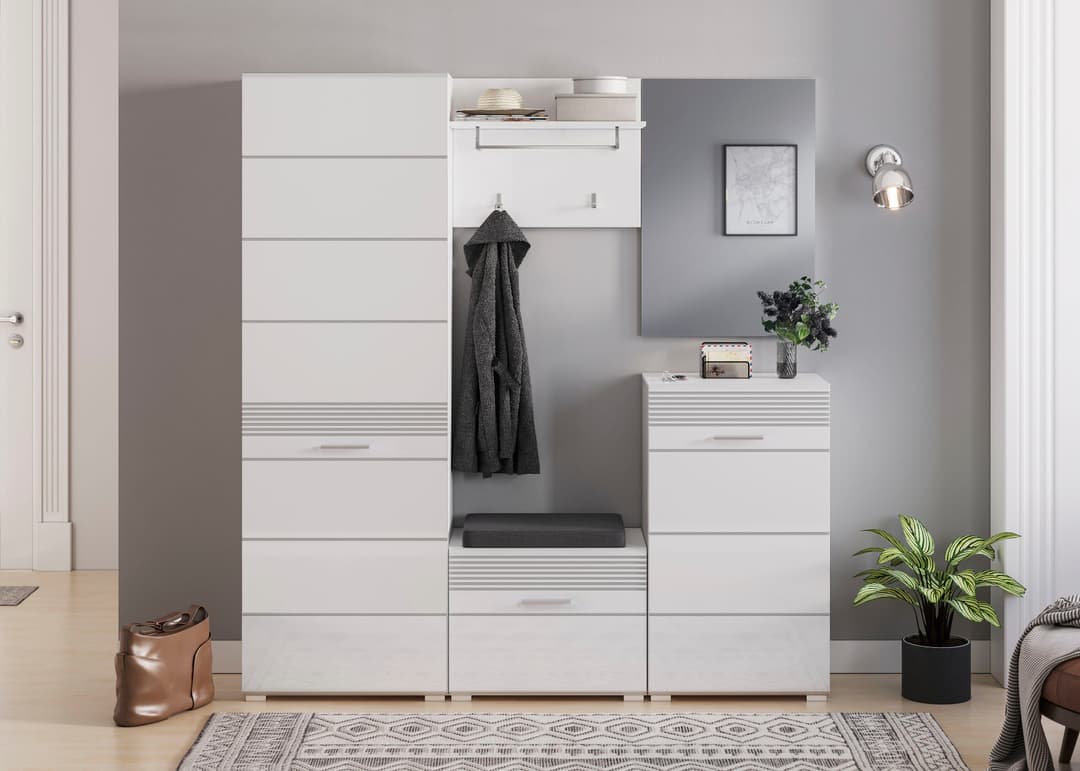 Home affaire Garderobenpaneel Malmö | Weiß