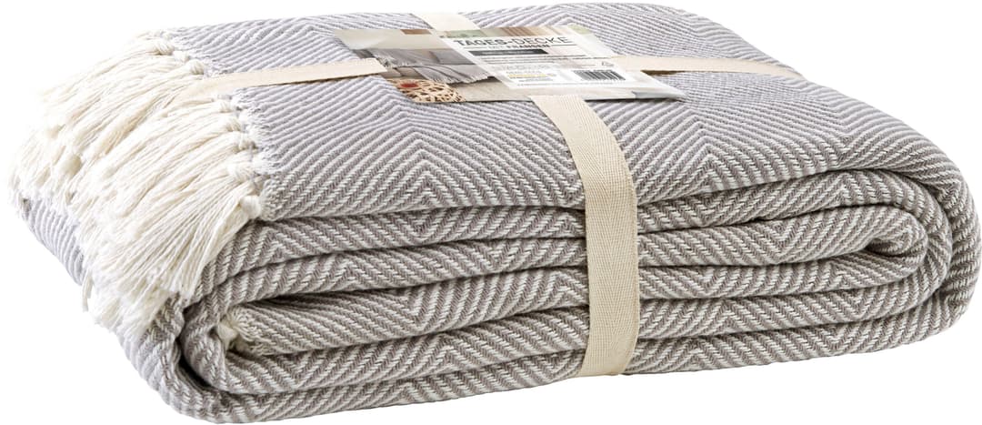 Primera Tagesdecke Fransen | Braun