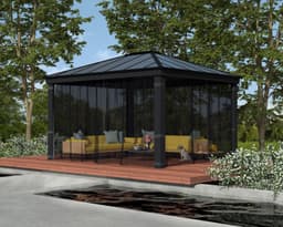 Palram - Canopia Dallas Garden Gazebo Netting Set | Grau