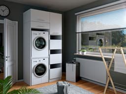 Laundreezy Mehrzweckschrank-Set | Weiß