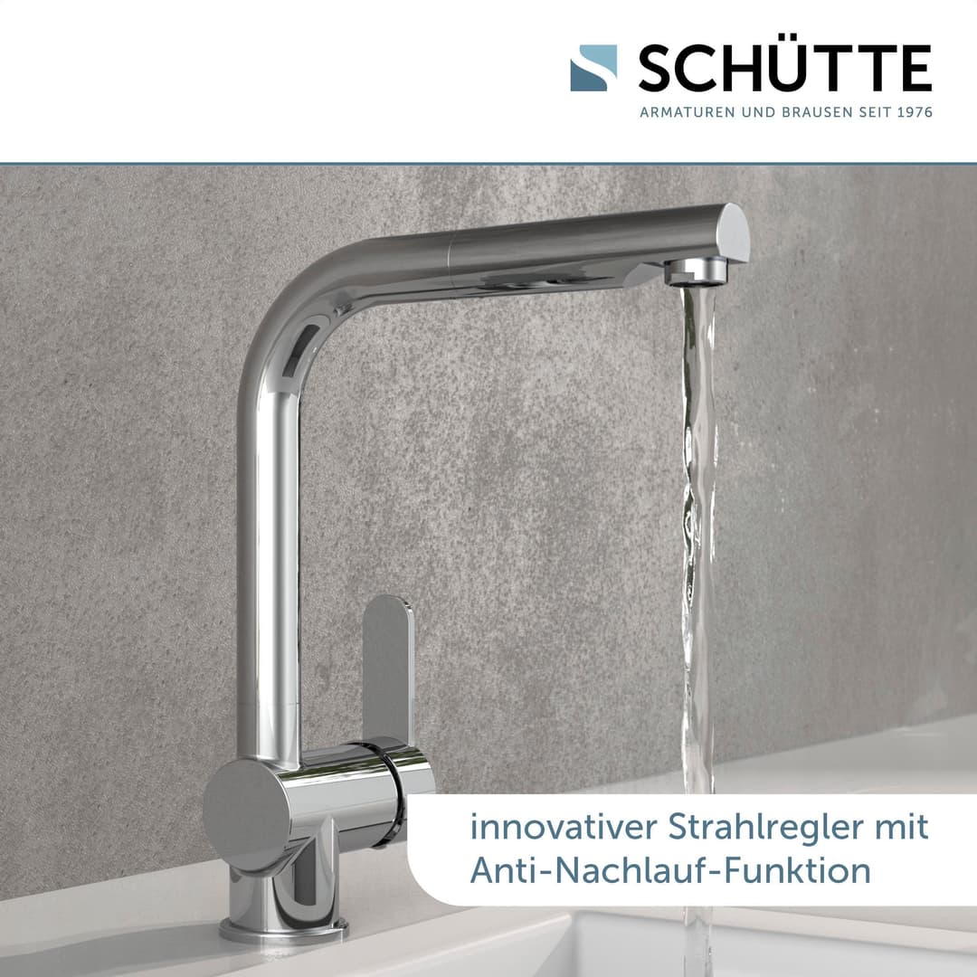 Schütte Spültischarmatur LONDON Niederdruck | Silber