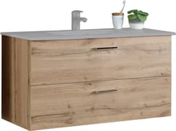 BASIC by Balculina Badmöbel-Set Best | Holztöne