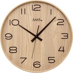 AMS Funkwanduhr F5522 | Holztöne