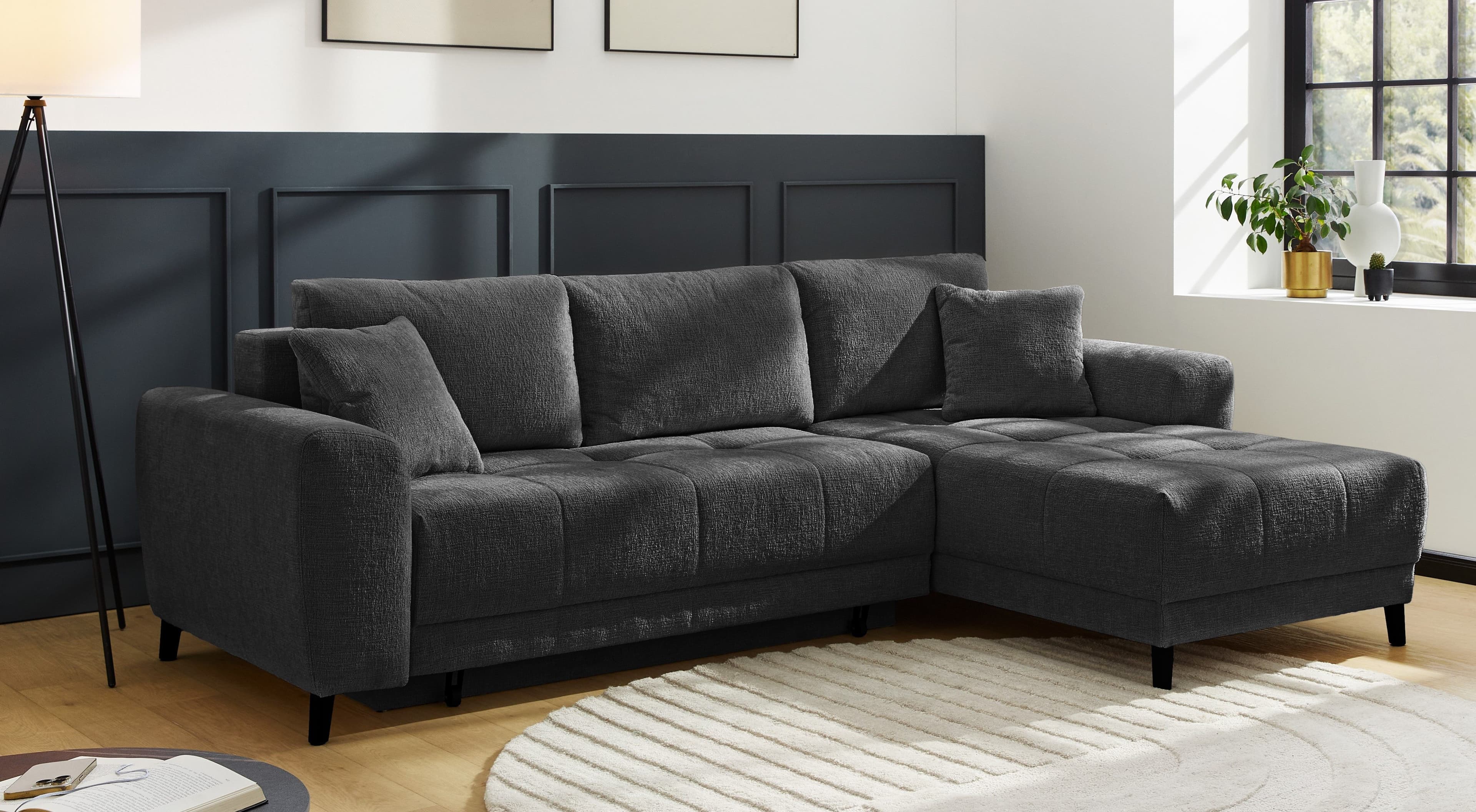 Jockenhöfer Gruppe Ecksofa Beverly L-Form | Grau
