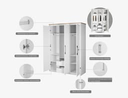 OTTO home Kleiderschrank Büsum | Weiß