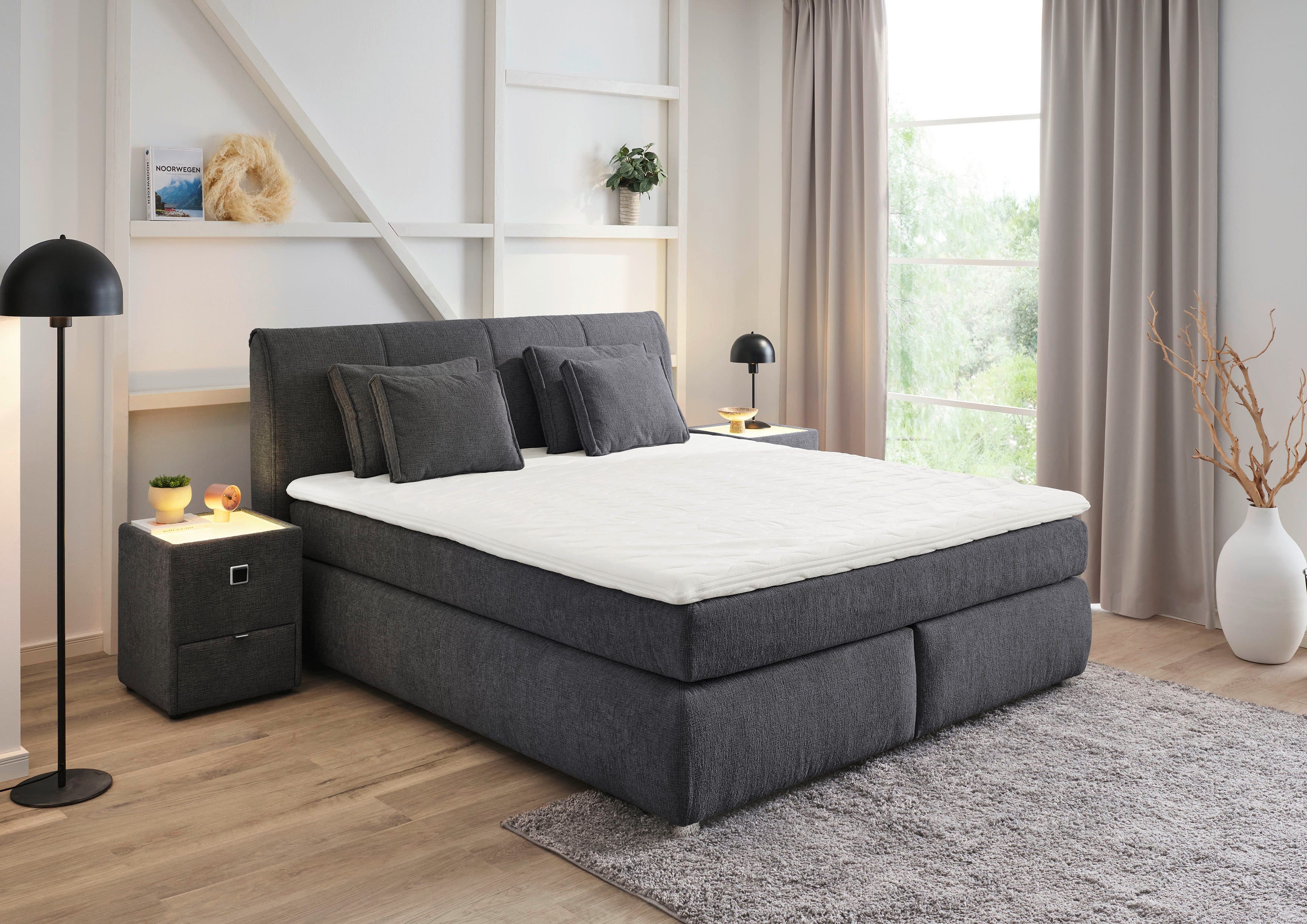 Jockenhöfer Gruppe Boxspringbett Carla | Grau