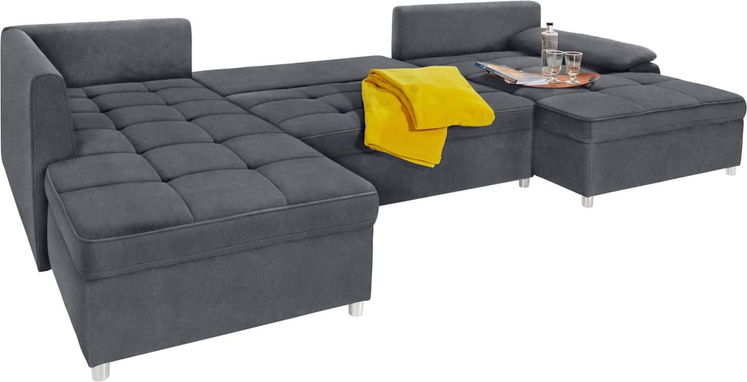 Home affaire Wohnlandschaft Labene U-Form | Grau