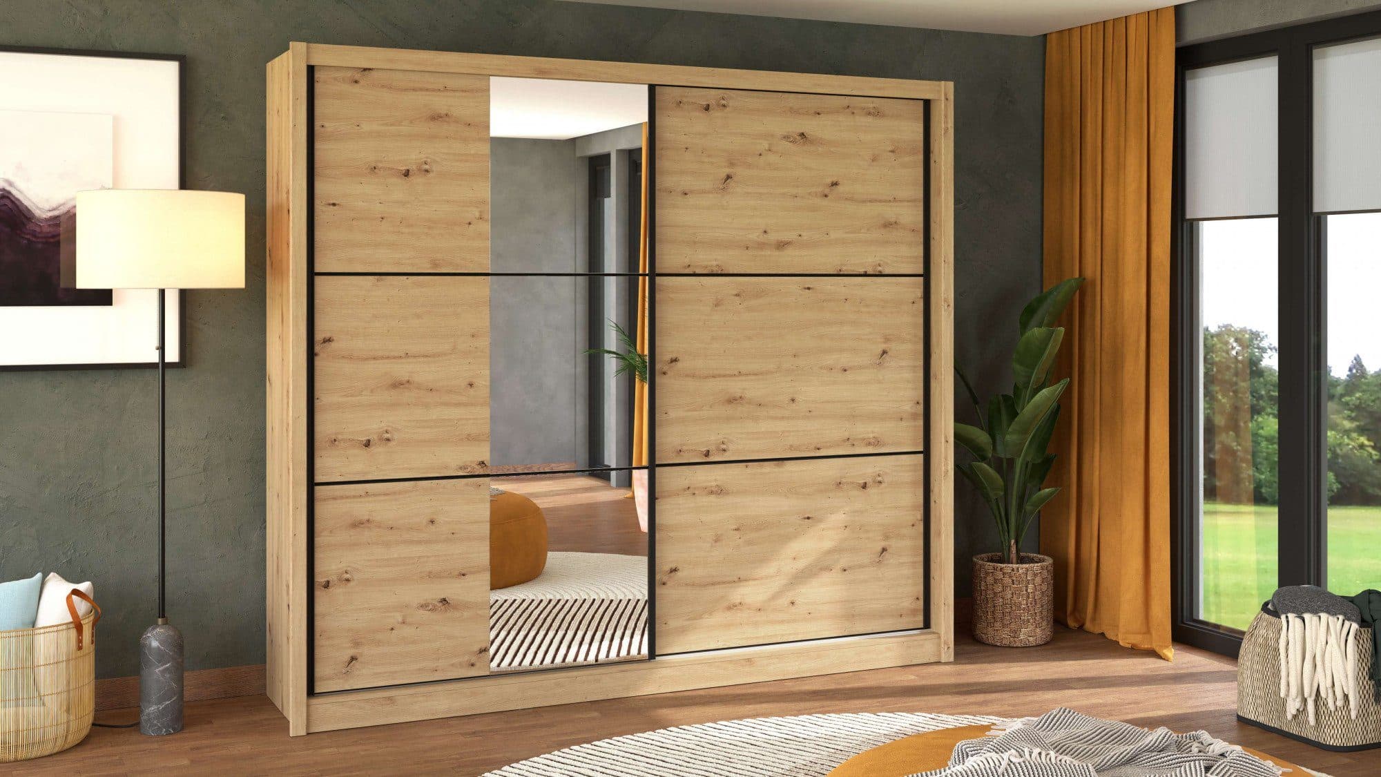 Home affaire Schwebetürenschrank Navara | Holztöne