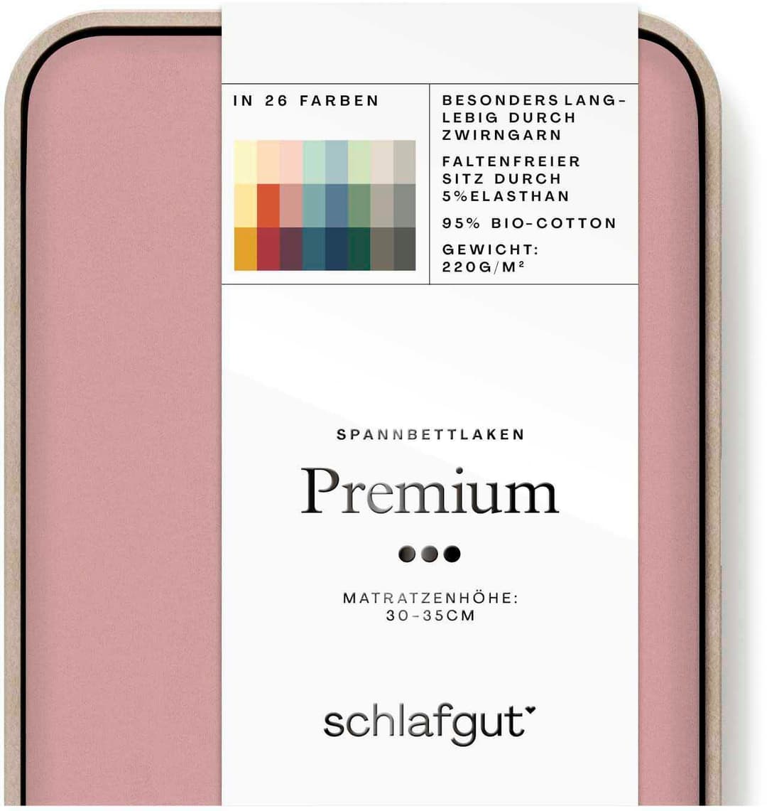 Schlafgut Spannbettlaken PREMIUM Mako-Zwirn-Jersey | Lila