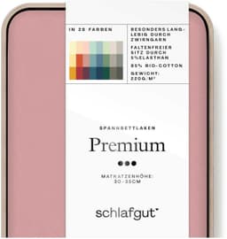 Schlafgut Spannbettlaken PREMIUM Mako-Zwirn-Jersey | Lila