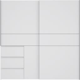 FORTE Winn Schwebetürenschrank | Weiß
