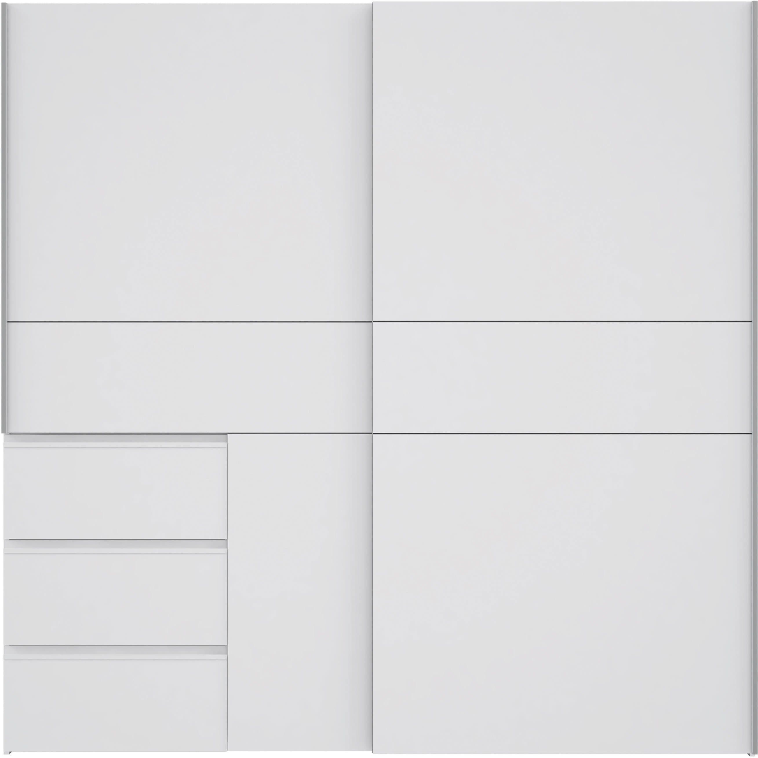FORTE Winn Schwebetürenschrank | Weiß