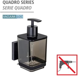 Wenko Seifenspender Vacuum-Loc® Modell Quadro | Schwarz