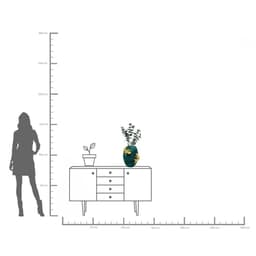 Kare Design Vase Chameleon Jack Fruit 39 | Grün