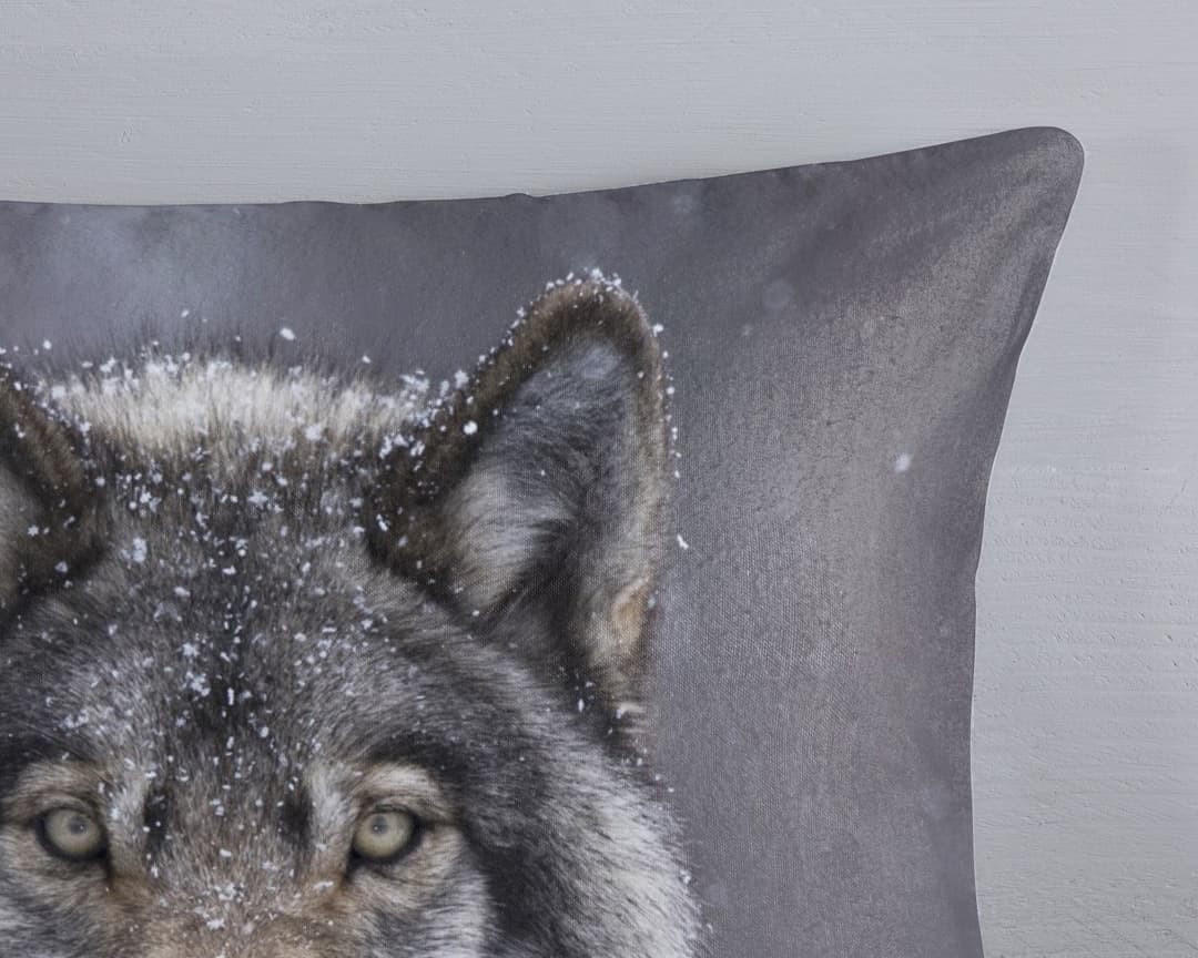 Good morning Wendebettwäsche Wolfie | Grau
