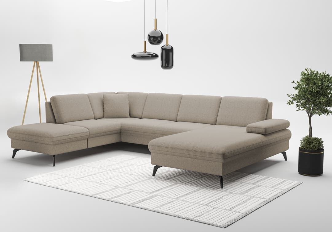 sit&more Wohnlandschaft Morris Jubi U-Form | Braun