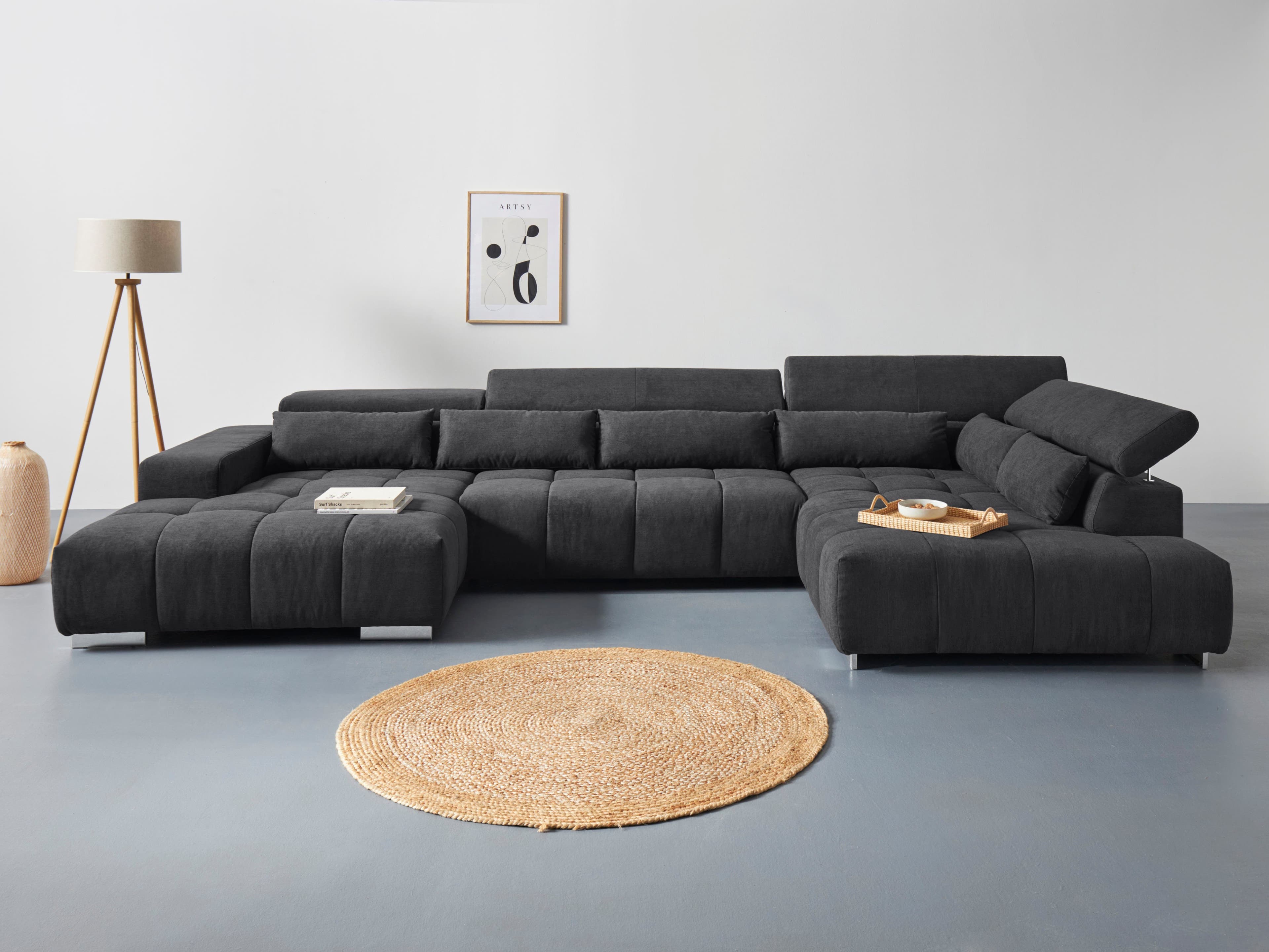 COTTA Wohnlandschaft Orion U-Form | Schwarz