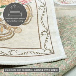 THEKO Teppich Flomi Floral | Beige