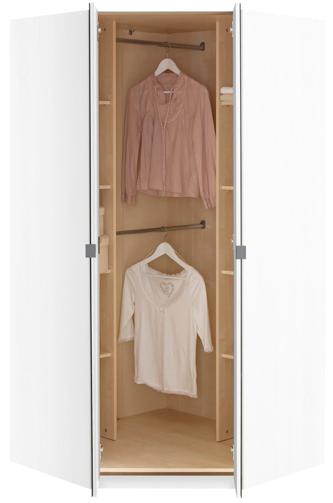 priess Eckkleiderschrank Malaga | Weiß