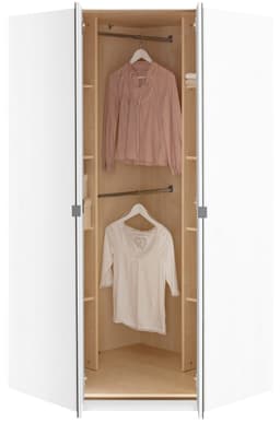 priess Eckkleiderschrank Malaga | Weiß