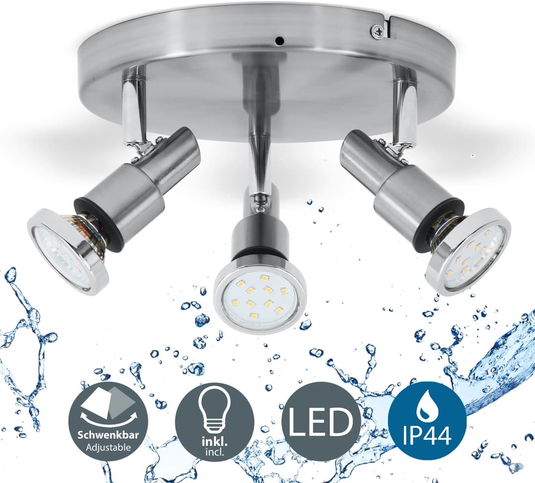 B.K.Licht LED Deckenspot Aurel | Silber