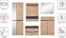 Innostyle Garderoben-Set MEMPHIS | Holztöne
