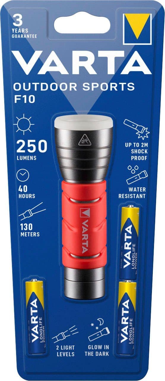 VARTA Outdoor Sports F10 Taschenlampe | Mehrfarbig