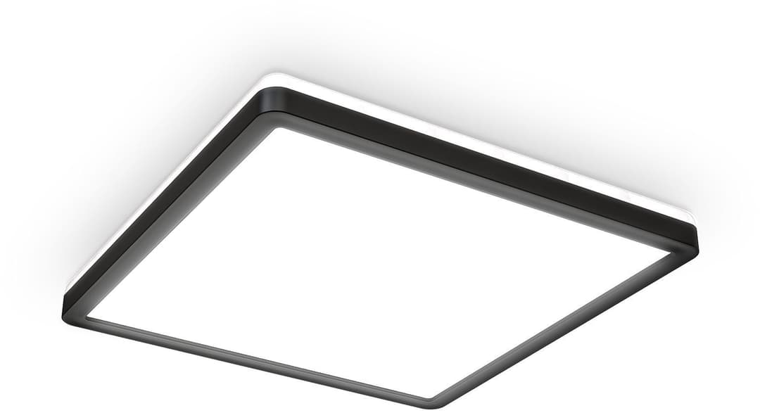B.K.Licht Panel LED Deckenleuchte | Schwarz