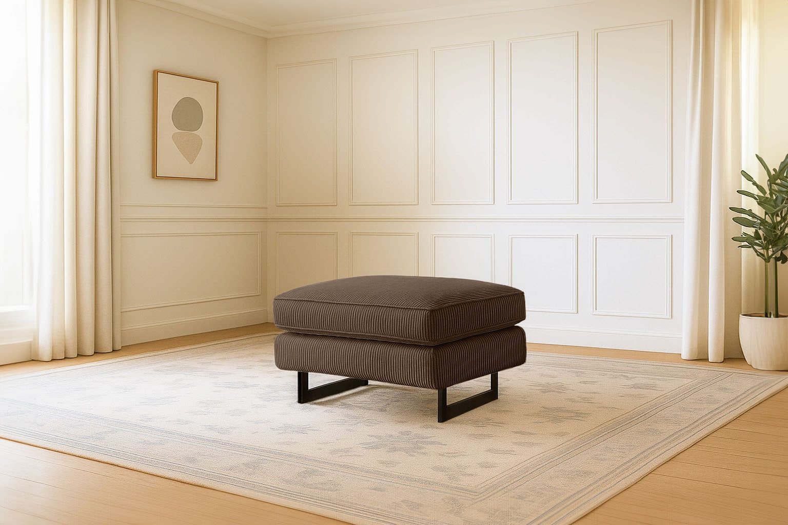 Home affaire Polsterhocker Pinto | Braun