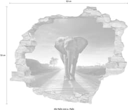 queence Wandtattoo Elefant | Braun