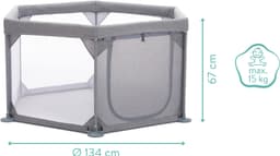 Fillikid Laufgitter 6-Eck | Grau