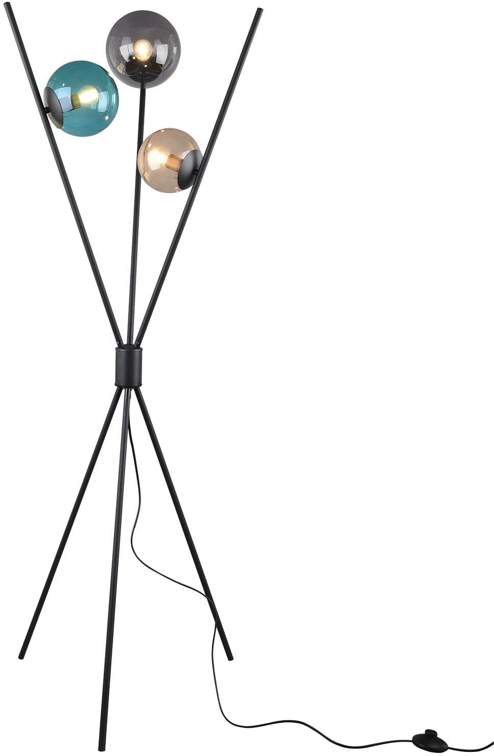 TRIO Leuchten Stehlampe Lance | Schwarz