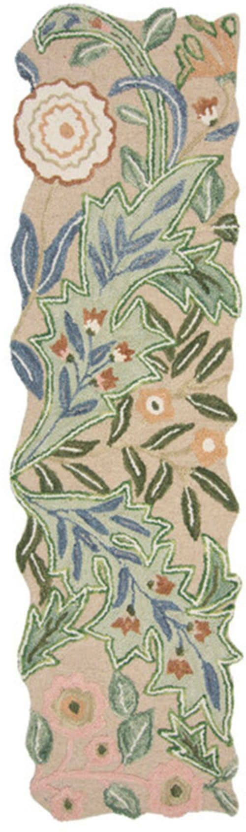 FLAIR RUGS Bryony Floral Wollteppich | Grün