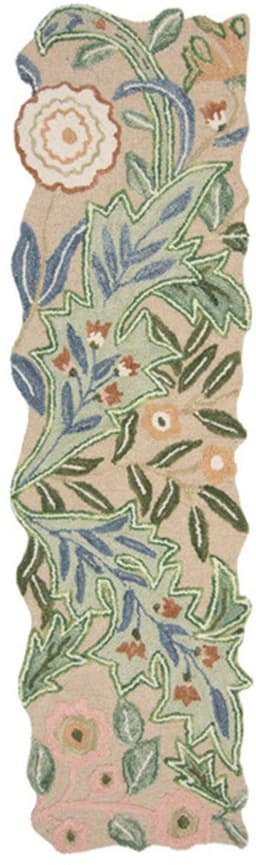 FLAIR RUGS Bryony Floral Wollteppich | Grün
