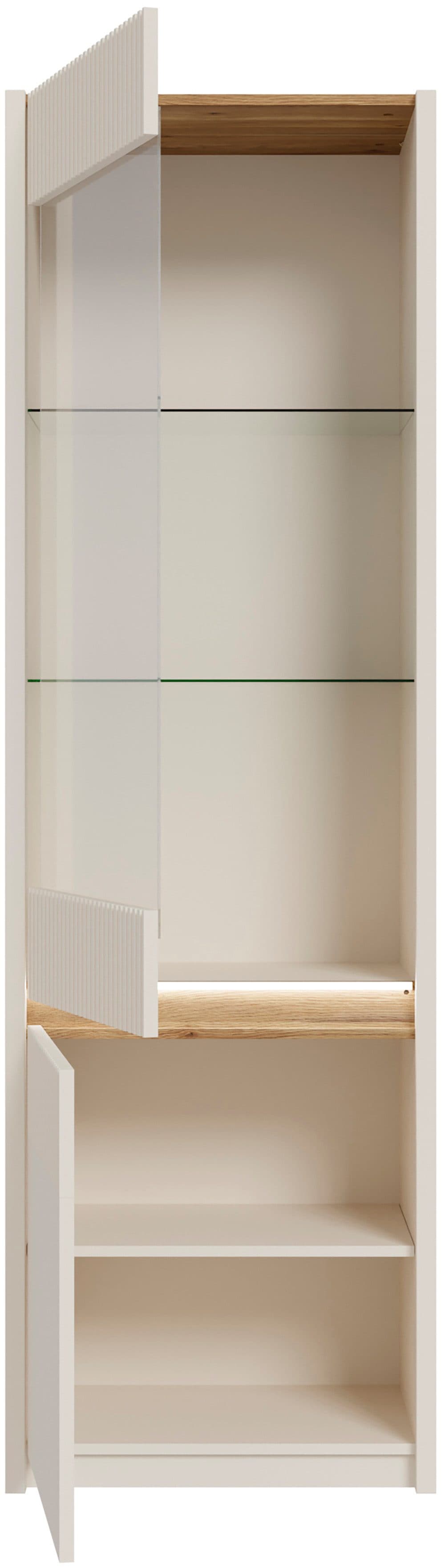 FORTE Oak Squere Vitrine | Beige